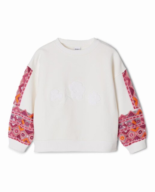 Imagen 0 de Sudadera abullonada bordados de niña