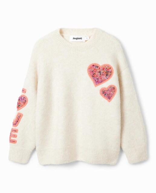 Imagen 0 de Jersey punto corazones de niña