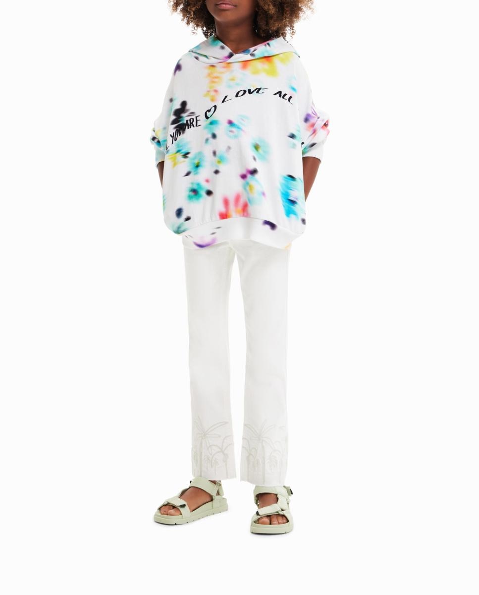 Imagen 0 de Sudadera oversize desenfocada de niña