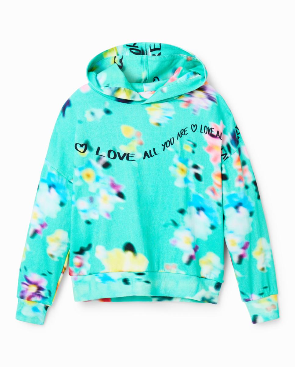 Imagen 0 de Sudadera oversize desenfocada de niña