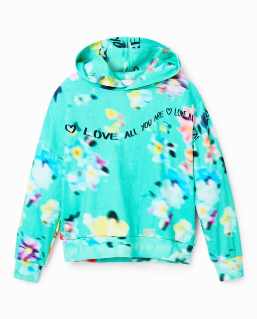 Imagen 0 de Sudadera oversize desenfocada de niña