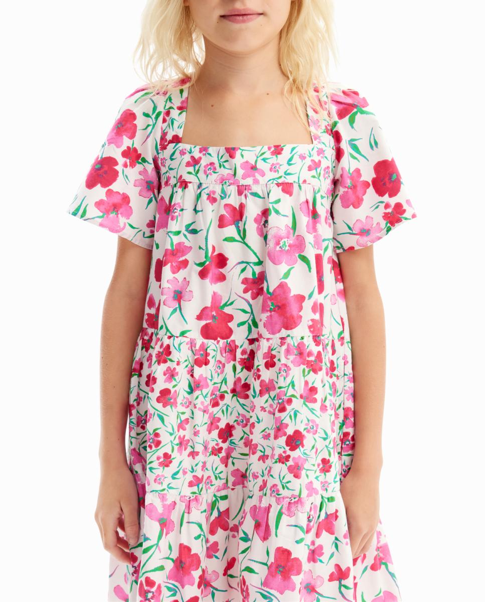 Imagen 0 de Vestido lazada flores de niña