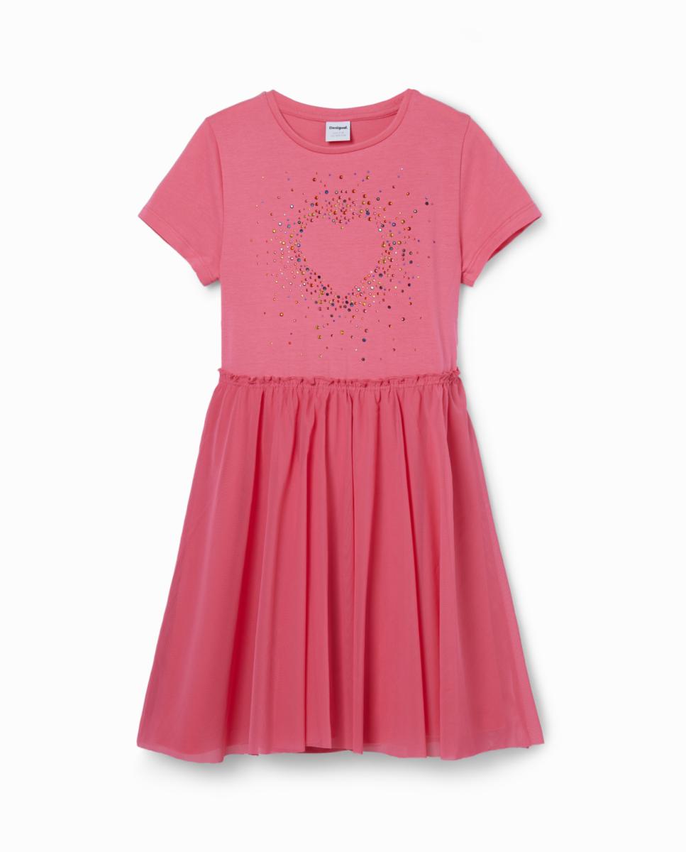 Imagen 0 de Vestido corazón strass de niña