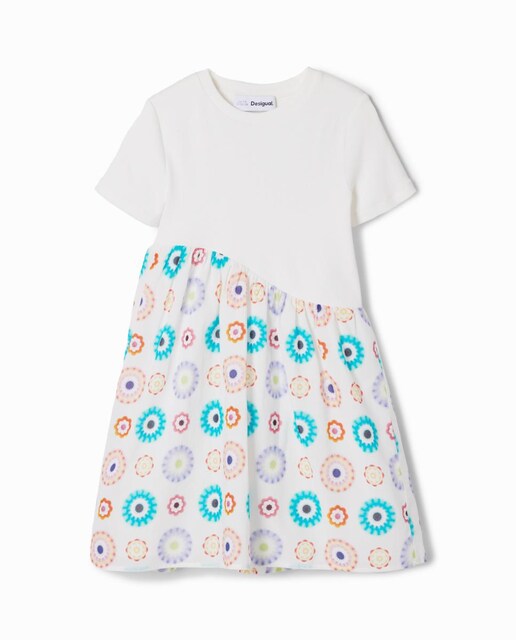 Imagen 0 de Vestido combinado geometría de niña