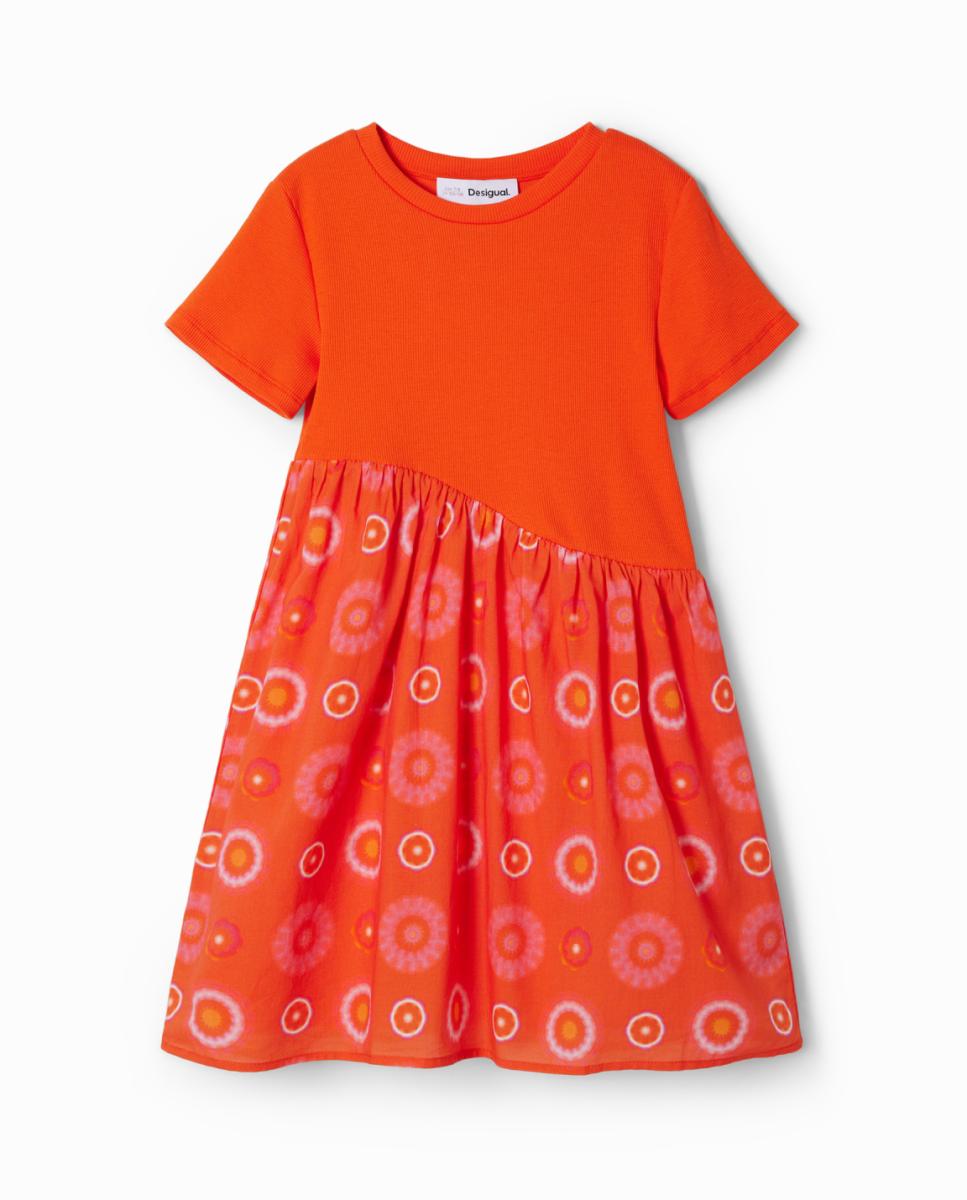 Imagen 0 de Vestido combinado geometría de niña