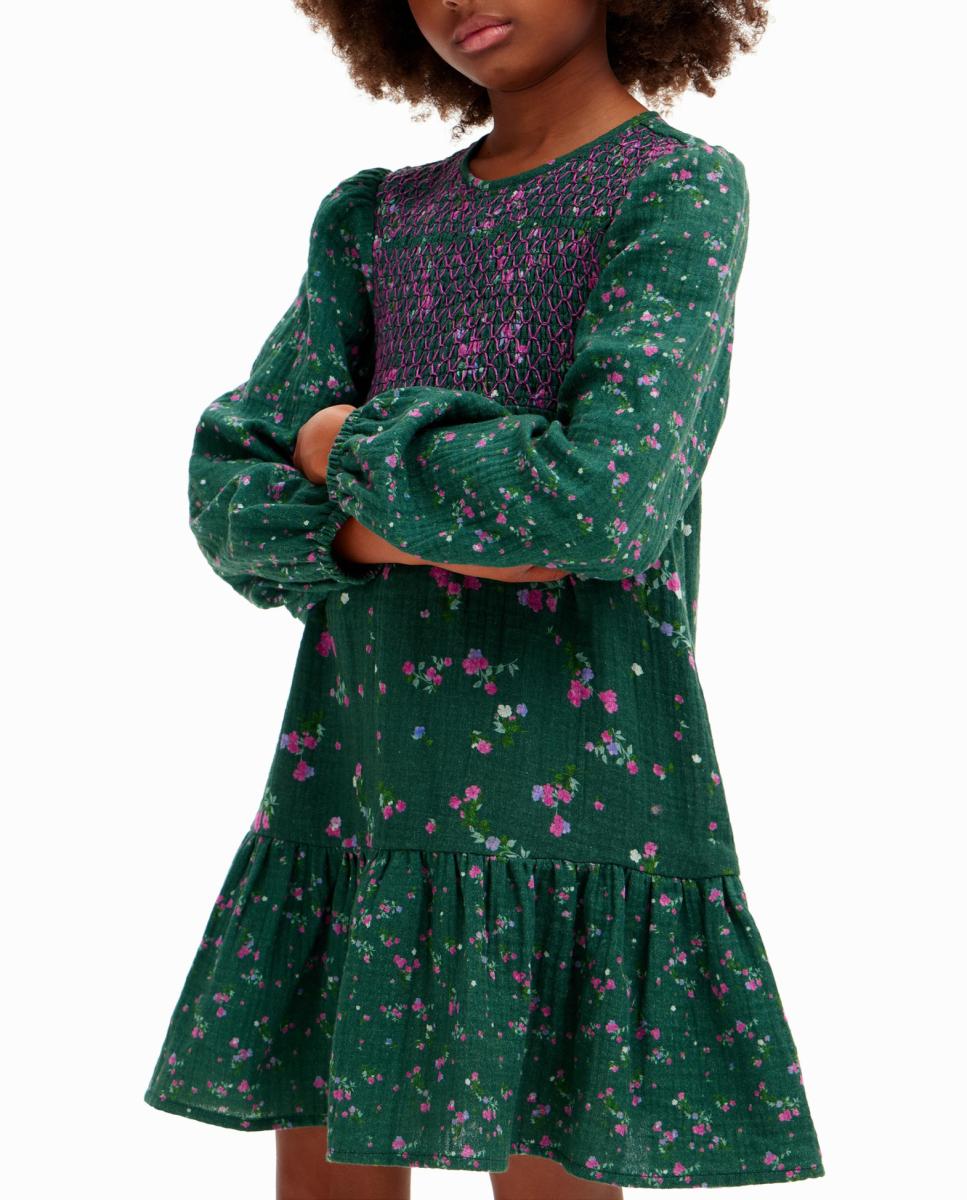 Imagen 0 de Vestido camisero flores de niña