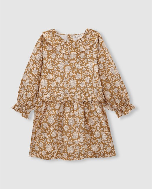 Imagen 0 de Vestido de niña corto estampado con flor india