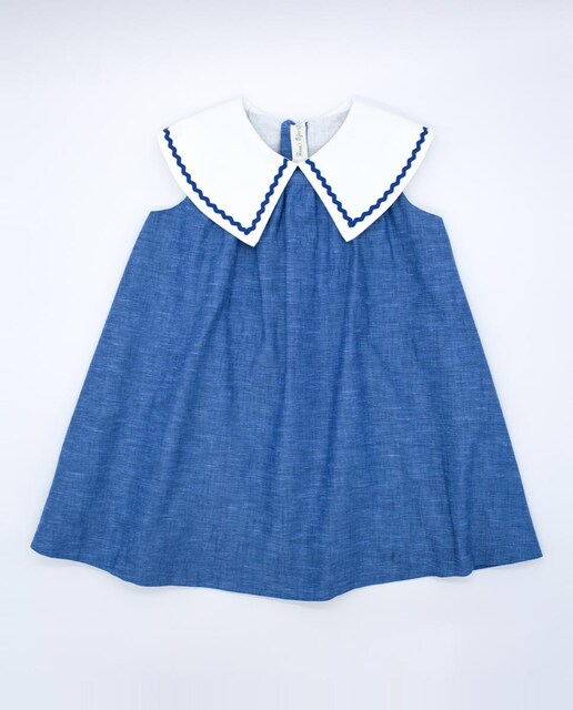 Imagen 0 de Vestido cambrai . De tirantes cuello con detalle de picunela.