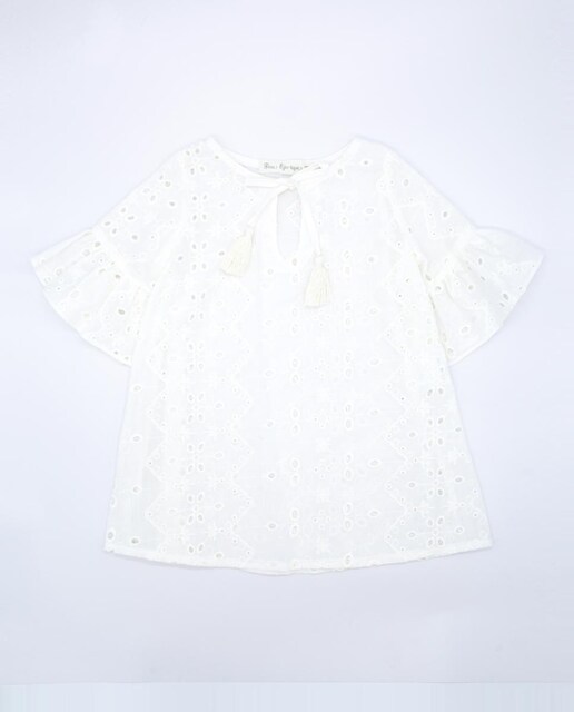 Imagen 0 de Kaftán de batista bordada . De manga larga.