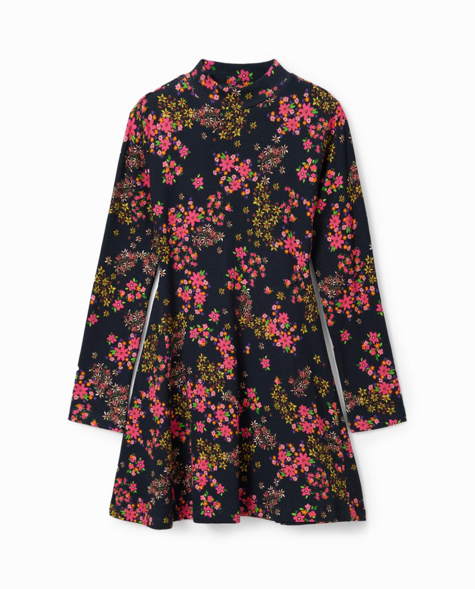 Imagen 0 de Vestido canalé flores