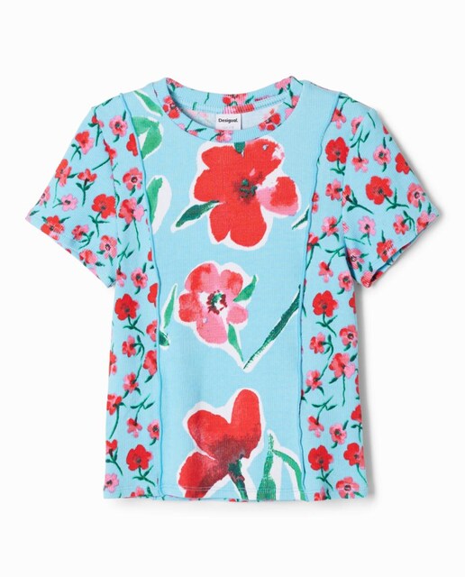 Imagen 0 de Camiseta patch flores de niña