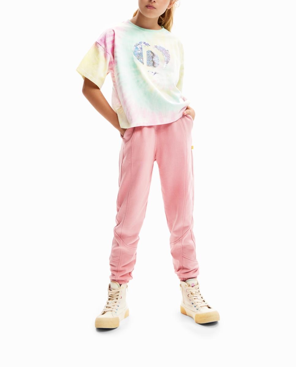 Imagen 0 de Camiseta tie-dye lentejuelas de niña