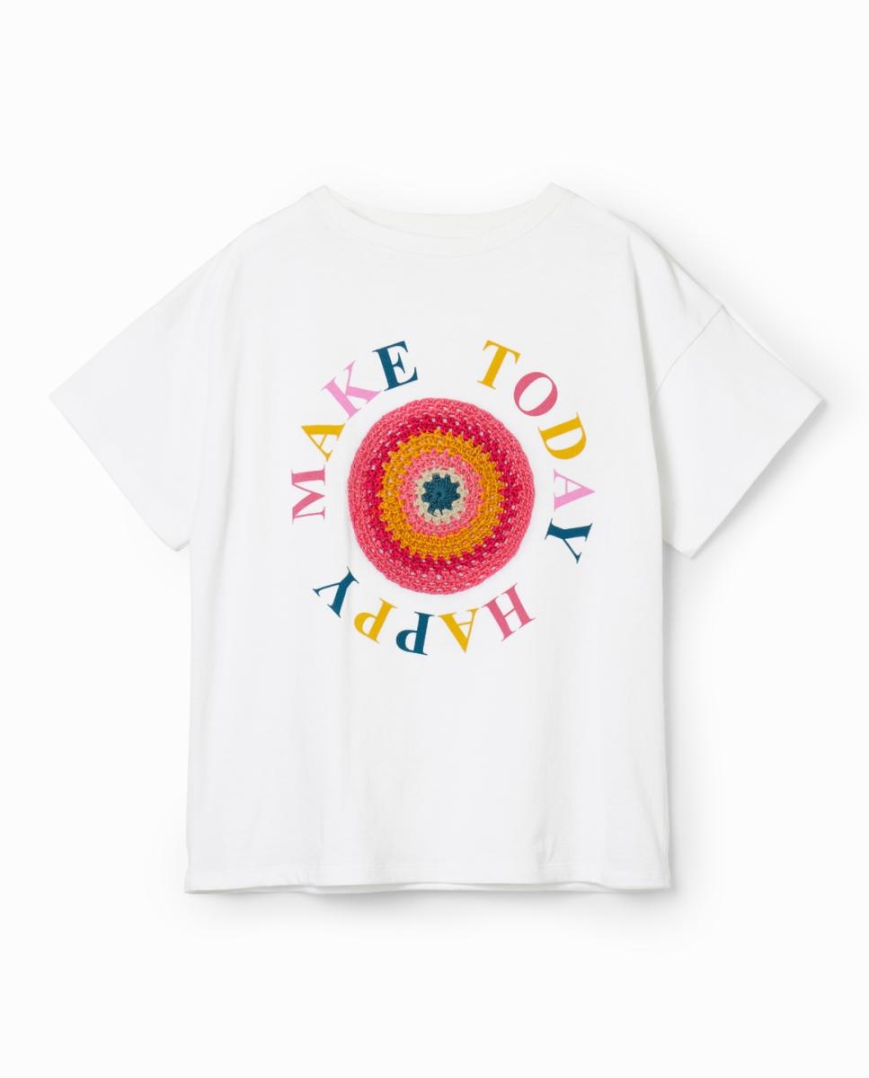 Imagen 0 de Camiseta mensaje crochet de niña