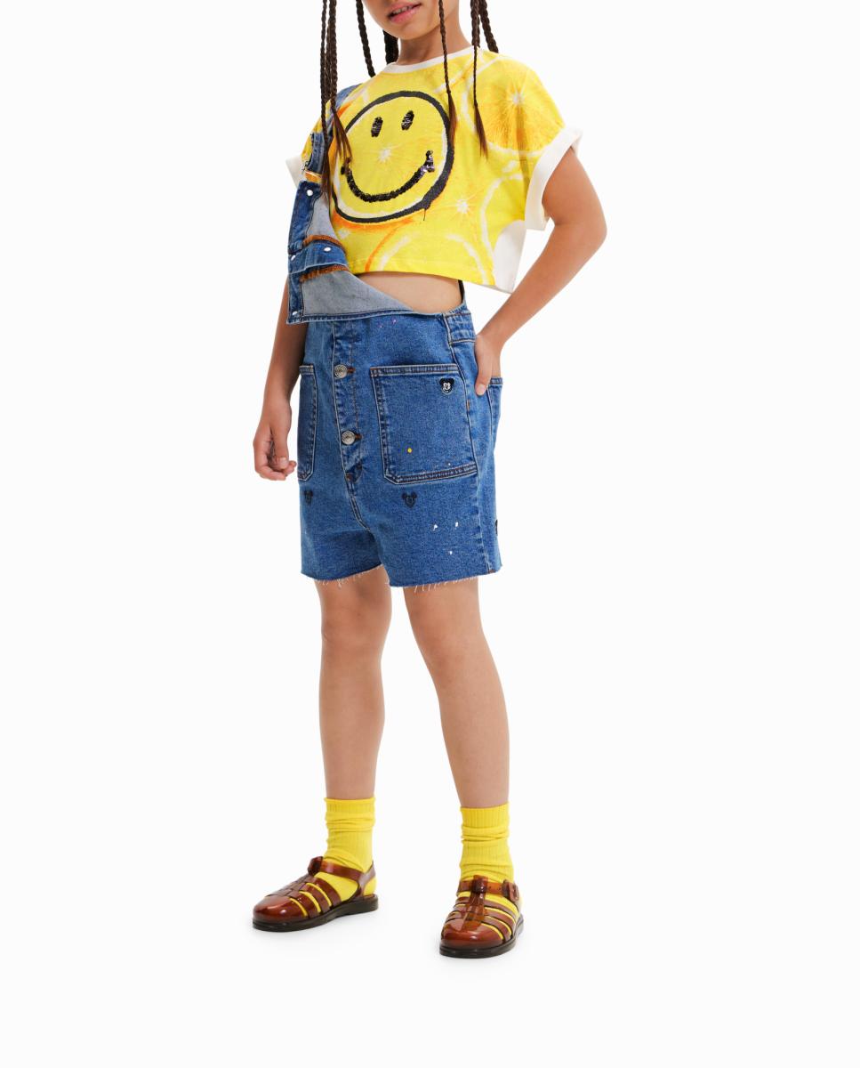 Imagen 0 de Camiseta cropped limón Smiley® de niña