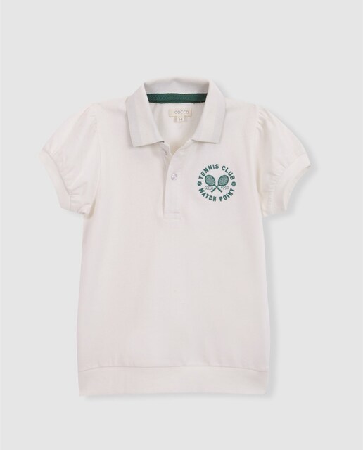 Imagen 0 de Polo de niña de piqué de manga corta