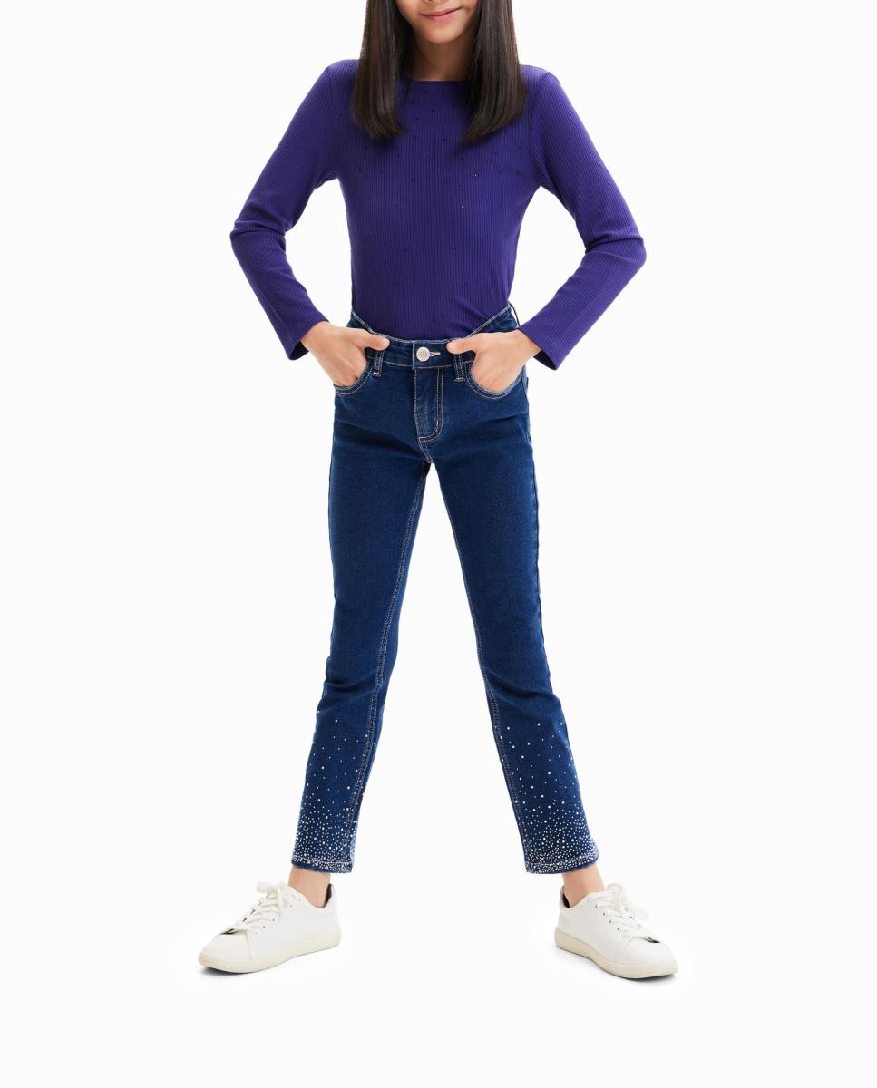 Imagen 0 de Camiseta canalé strass