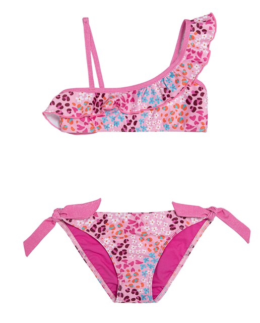 Imagen 0 de Bikini niña Corpiel asimétrico con volante