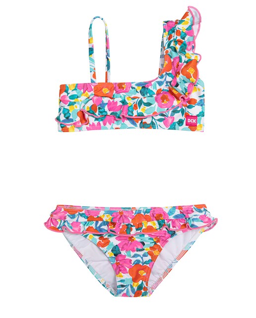 Imagen 0 de Bikini niña Garden asimétrico con volante