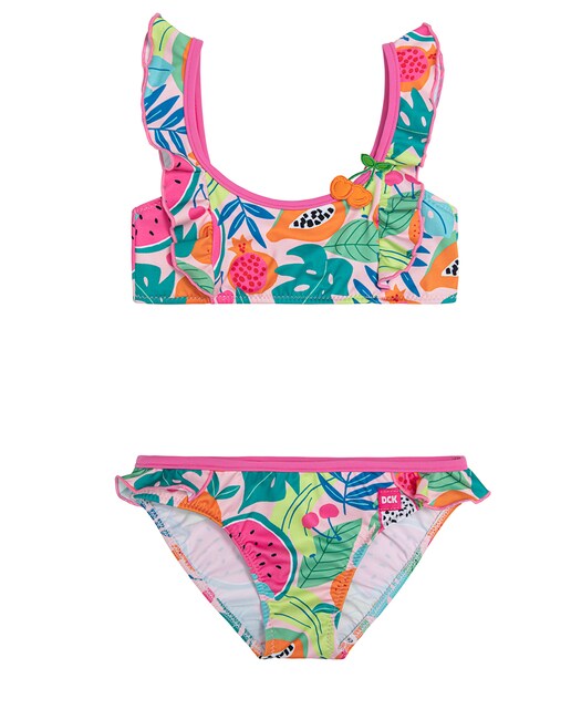 Imagen 0 de Bikini niña Tropical top con volantes