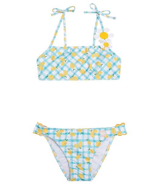 Imagen 0 de Bikini niña Lemon top con adorno de flor