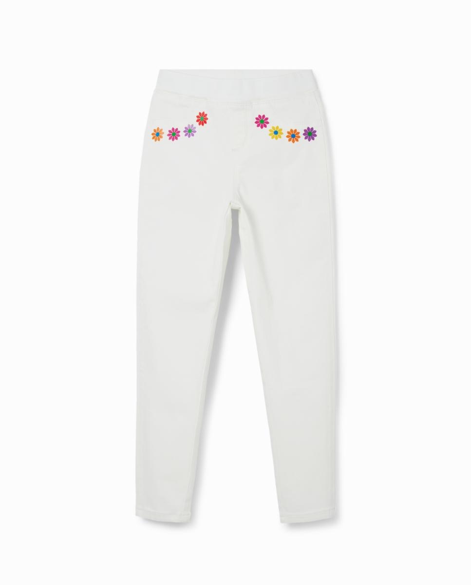 Imagen 0 de Leggings vaqueros margaritas de niña
