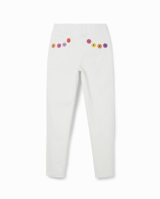 Imagen 0 de Leggings vaqueros margaritas de niña