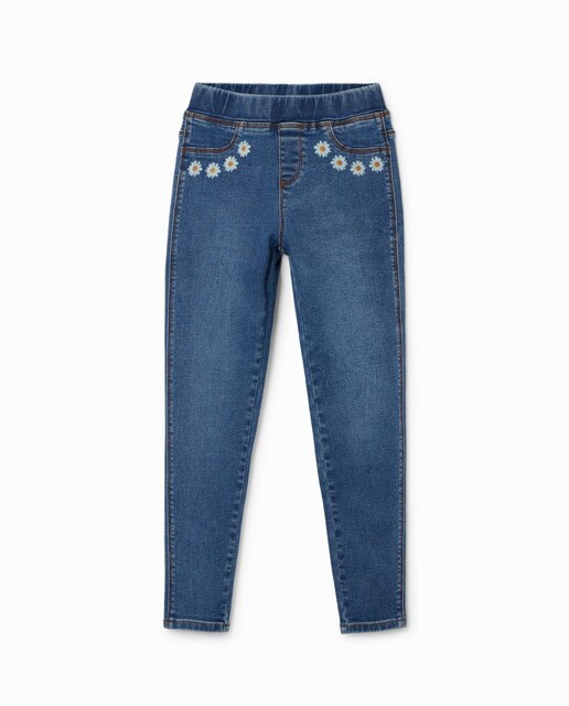 Imagen 0 de Leggings vaqueros margaritas de niña