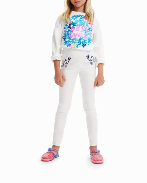 Imagen 0 de Leggings vaqueros purpurina de niña