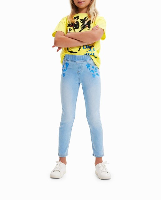 Imagen 0 de Leggings vaqueros purpurina de niña