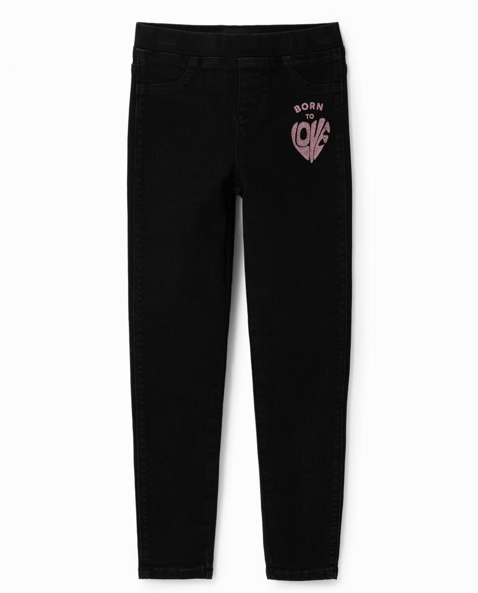 Imagen 0 de Leggings vaqueros mensaje
