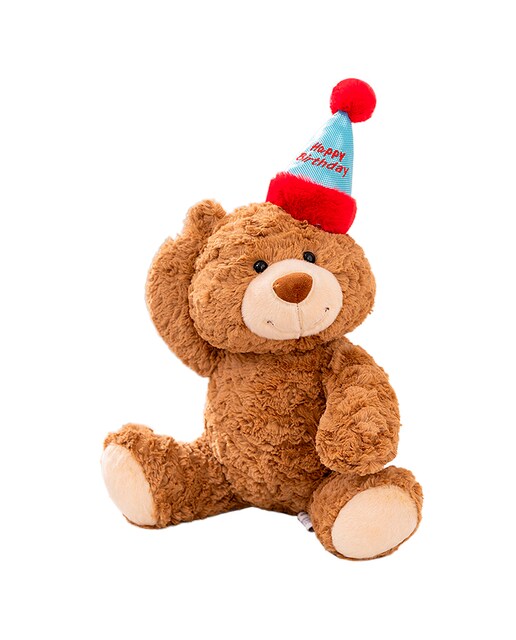 Imagen 0 de Peluche extrasuave y mullido. Diseño osito con gorro. 28 cm.
