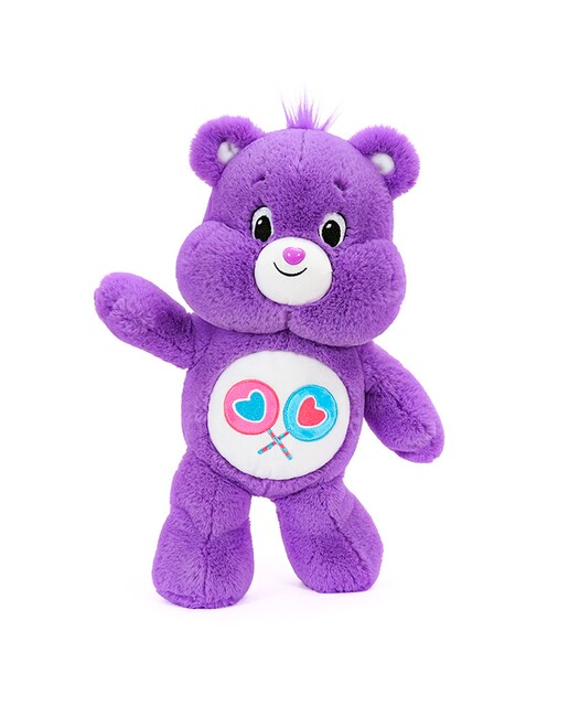Imagen 0 de Peluche extrasuave y mullido. Diseño osito morado compartir. 65 cm.