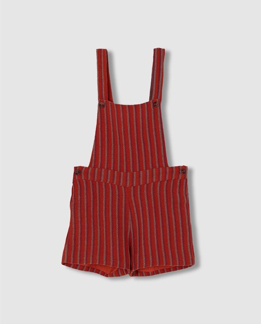 Imagen 0 de Peto de niño corto de rayas multicolor con tirantes cruzados en la espalda