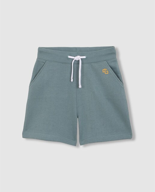 Imagen 0 de Pantalón corto de niño de felpa con cinturilla elástica con cordón