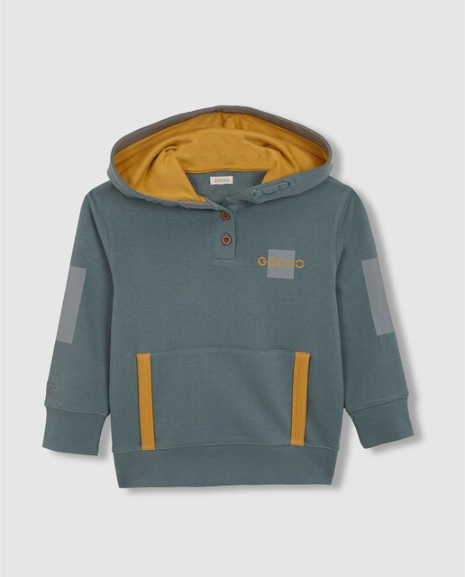 Imagen 0 de Sudadera de niño con capucha y detalles a contraste