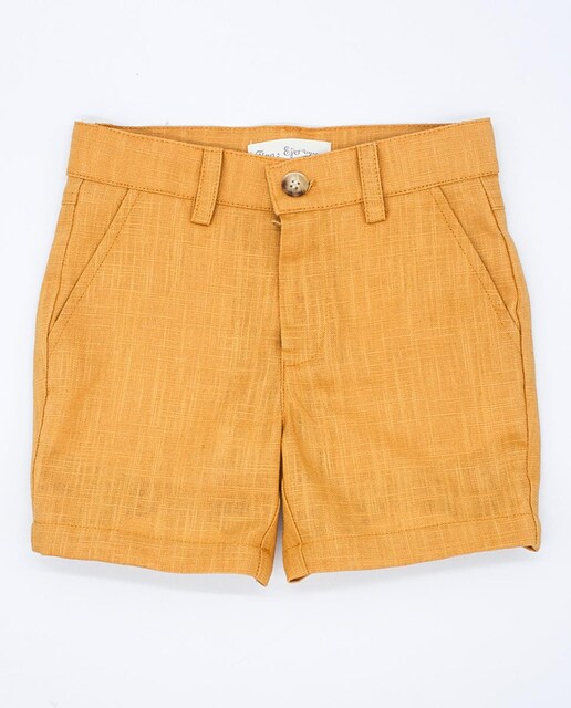 Imagen 0 de Bermuda de lino , con bolsillos y bragueta.