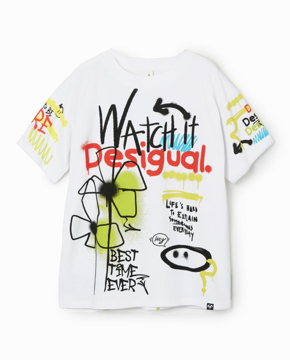 Imagen 0 de Camiseta mensajes graffiti de niño