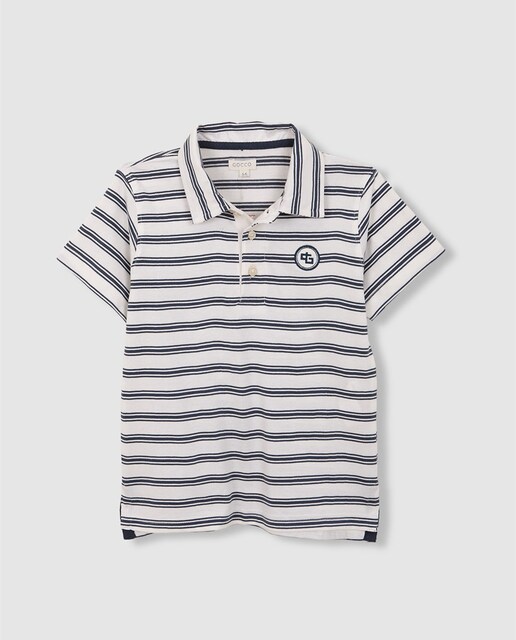 Imagen 0 de Polo de niño de manga corta de rayas