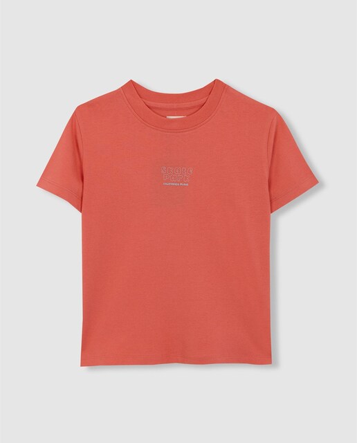 Imagen 0 de Camiseta de niño de manga corta con estampado en delantero y espalda