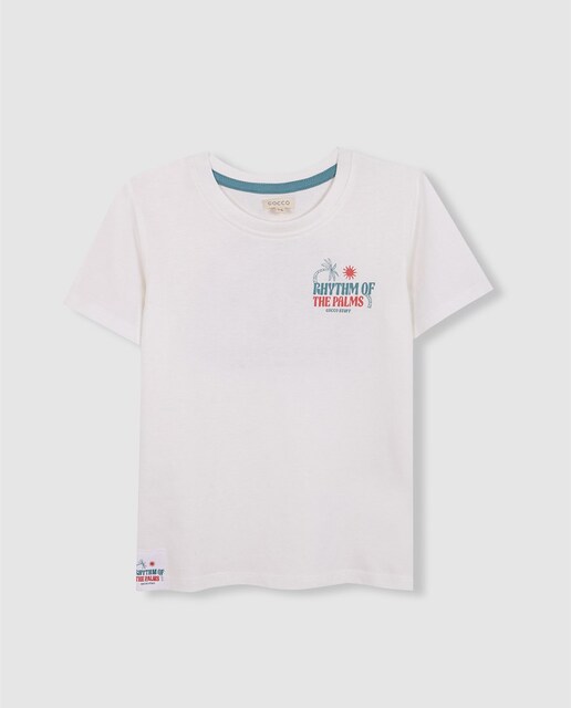 Imagen 0 de Camiseta de niño de manga corta con estampado de palmeras
