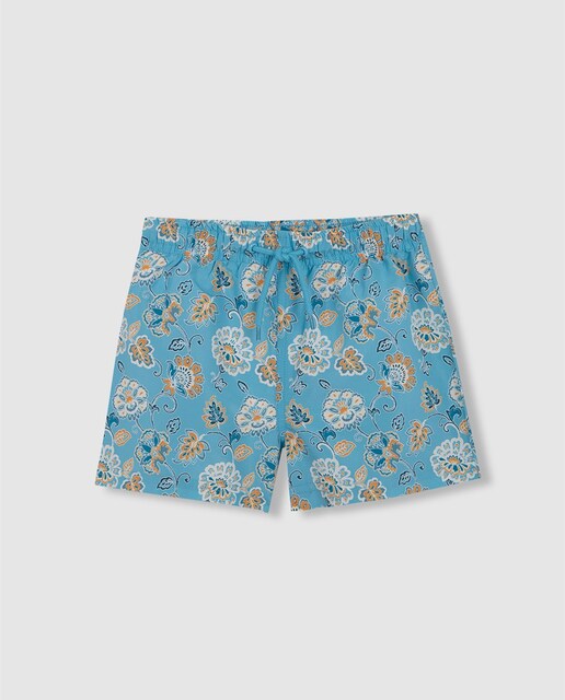 Imagen 0 de Bañador de niño estampado floral con cordón ajustable