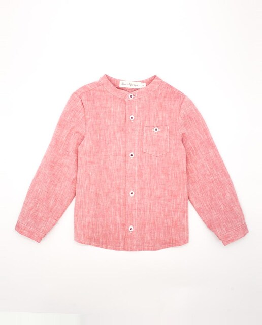 Imagen 0 de Camisa de manga larga . Cuello mao y bolsillo en el delantero.