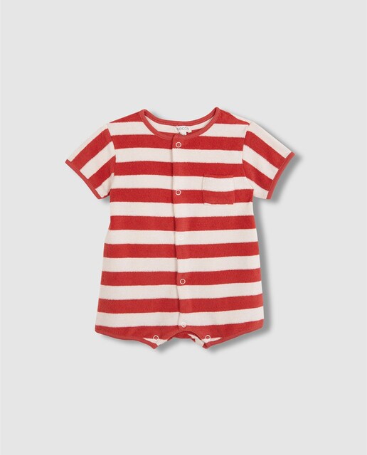 Imagen 0 de Mono de bebé niño con cuello caja con contrastes