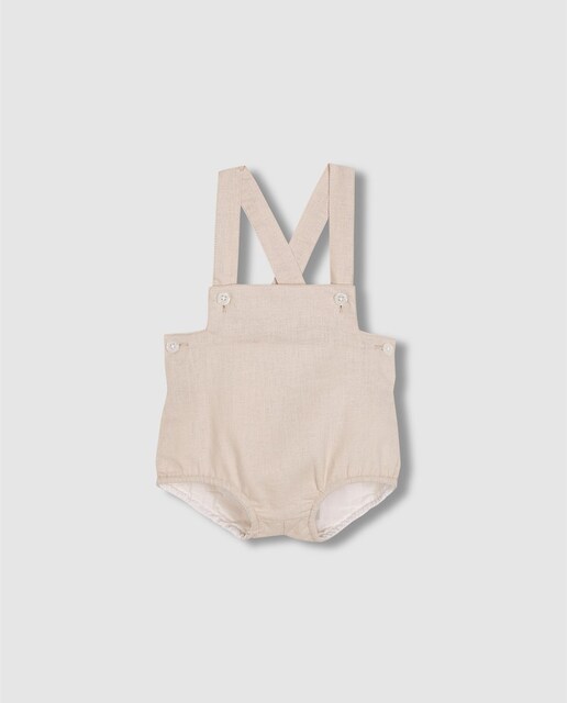 Imagen 0 de Bombacho de bebé niño de lino con tirantes