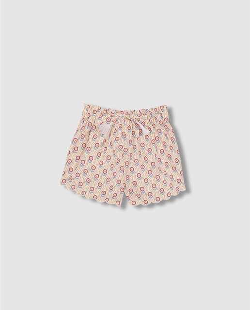 Imagen 0 de Pantalón de bebé niña corto con estampado de flores