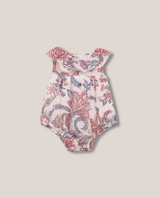 Imagen 0 de Ranita de bebé con maxi volante en el cuello y detalle de canesú