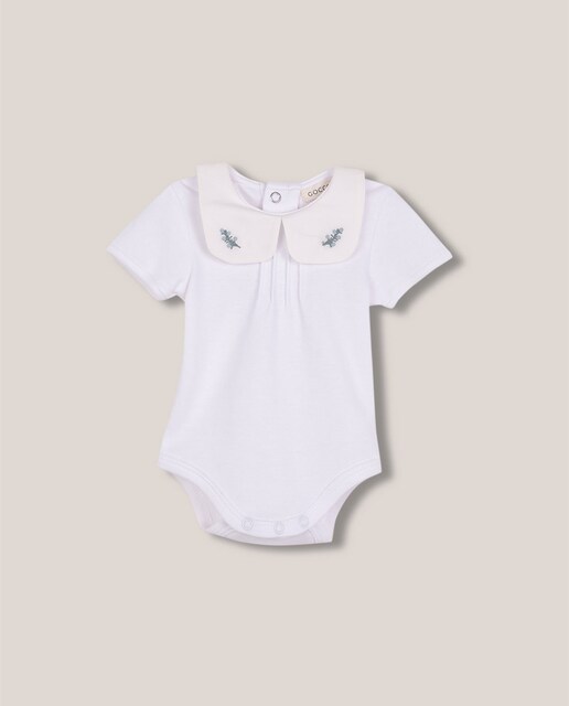 Imagen 0 de Body de bebé de manga corta con cuello marinero y jareta