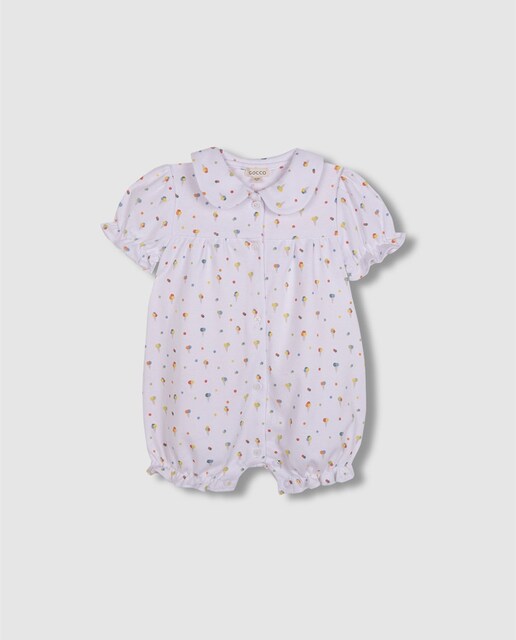 Imagen 0 de Pijama de bebé niña estampado con cuello bebé