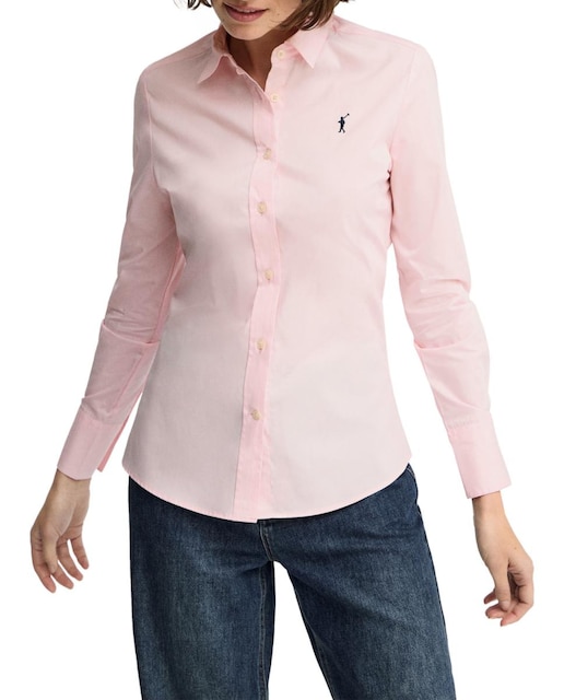 Imagen 0 de Camisa de mujer de corte slim y cuello francés
