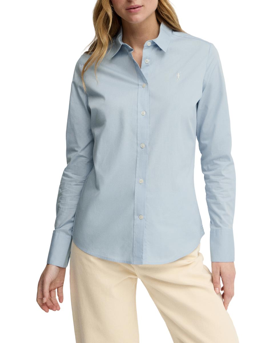 Imagen 0 de Camisa de mujer de corte slim y cuello francés